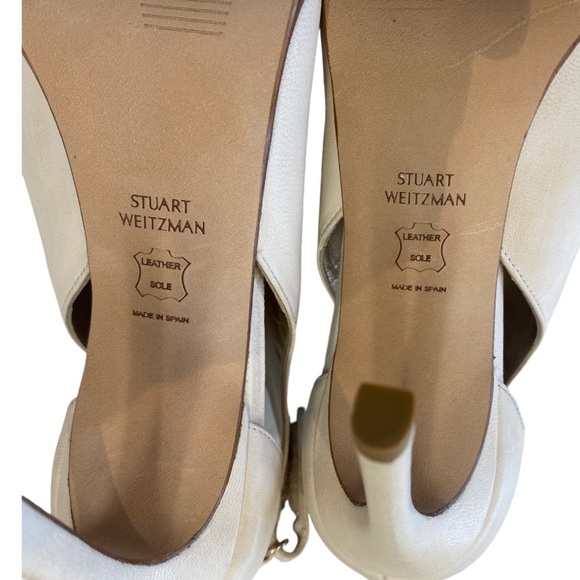 Stuart Weitzman Openhouse String Vecchio Open Toe Heels in Nappa Size 8.5 - Picture 9 of 15
